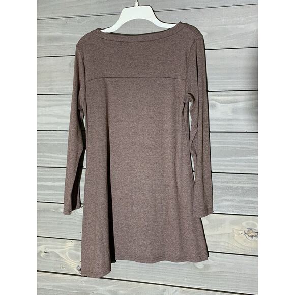 Brown High Low Tunic Dress Womens S Igenjun NWT - Picture 9 of 10